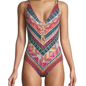 La Blanca Multicolored One Piece Swimsuit